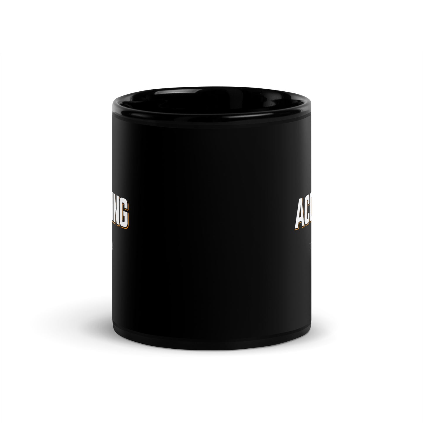 ACCEPTING Black Coffee Mug Bold 11 oz or 15 oz