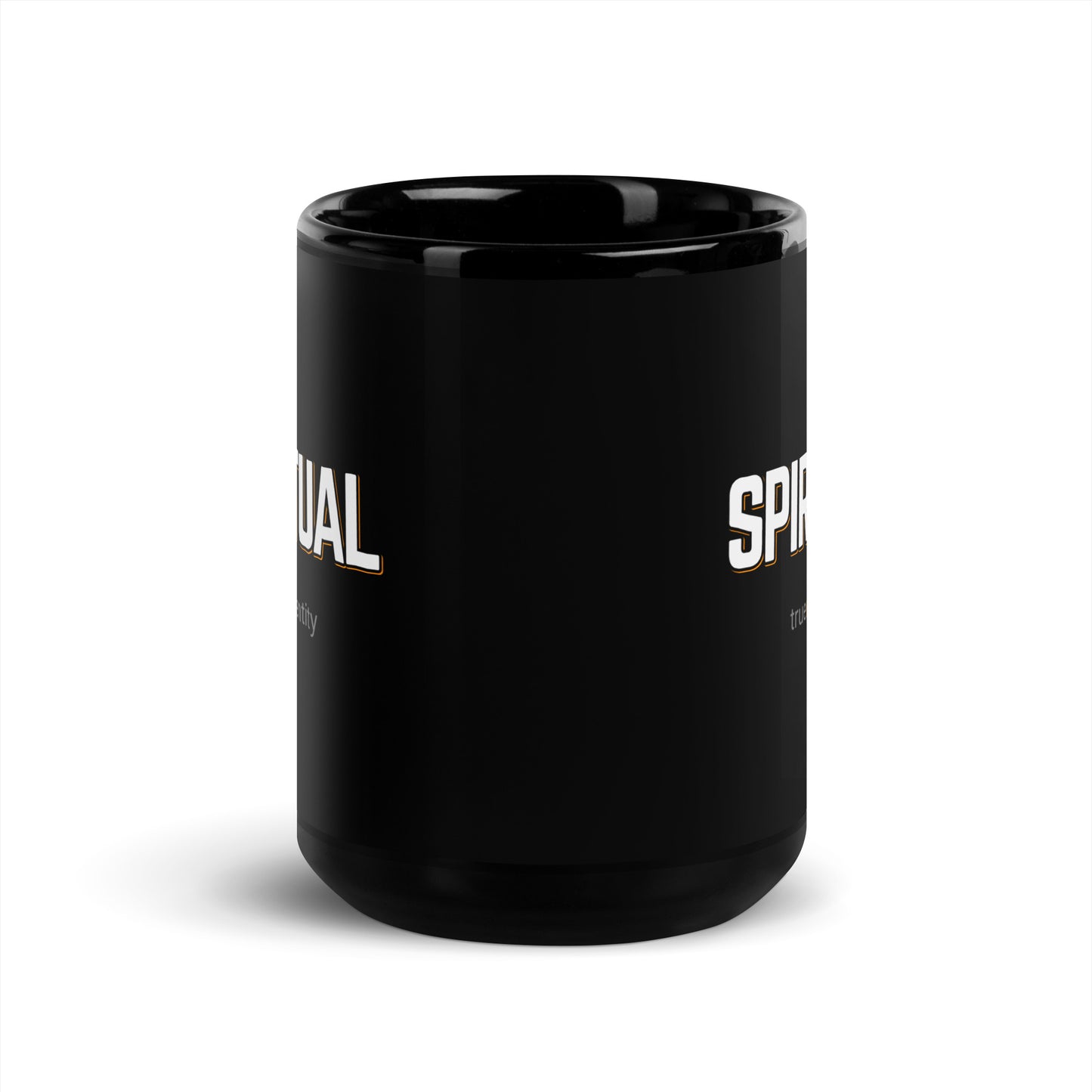 SPIRITUAL Black Coffee Mug Bold 11 oz or 15 oz