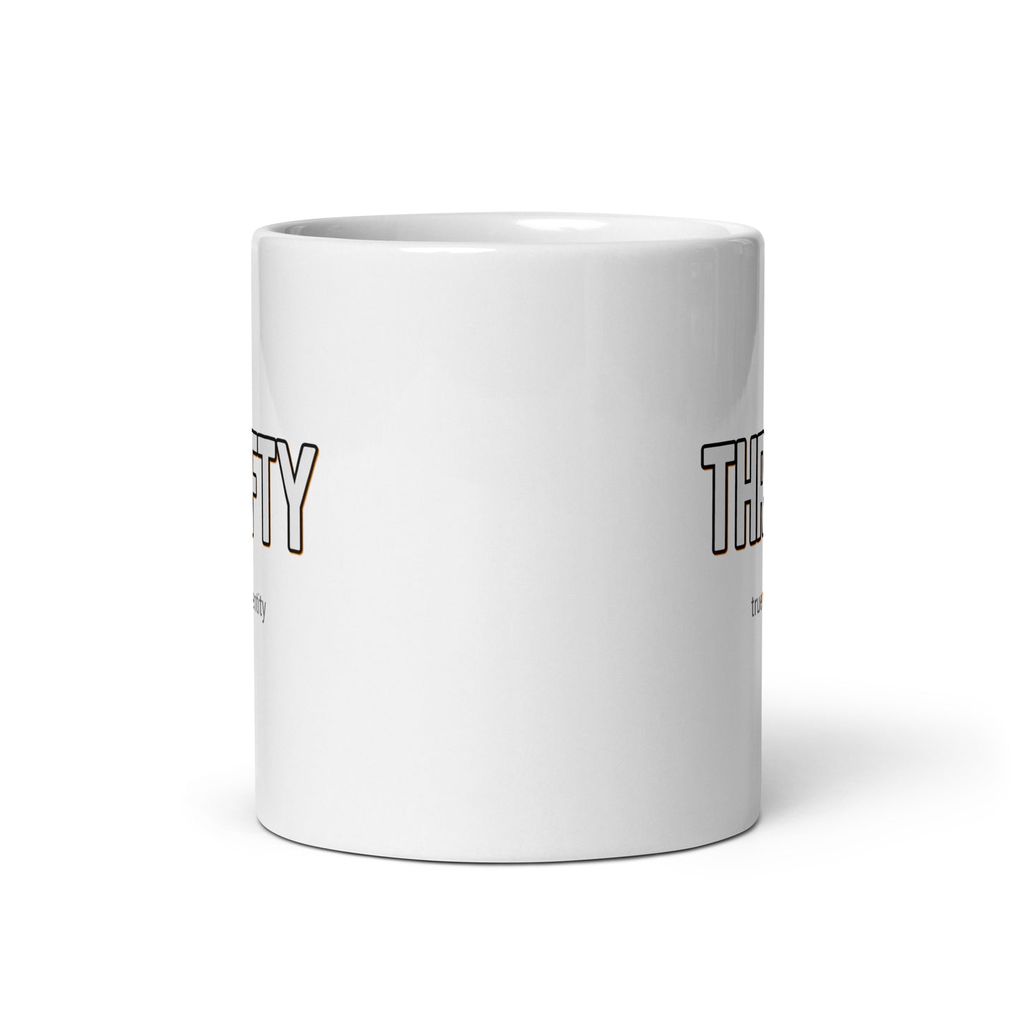 THRIFTY White Coffee Mug Bold 11 oz or 15 oz