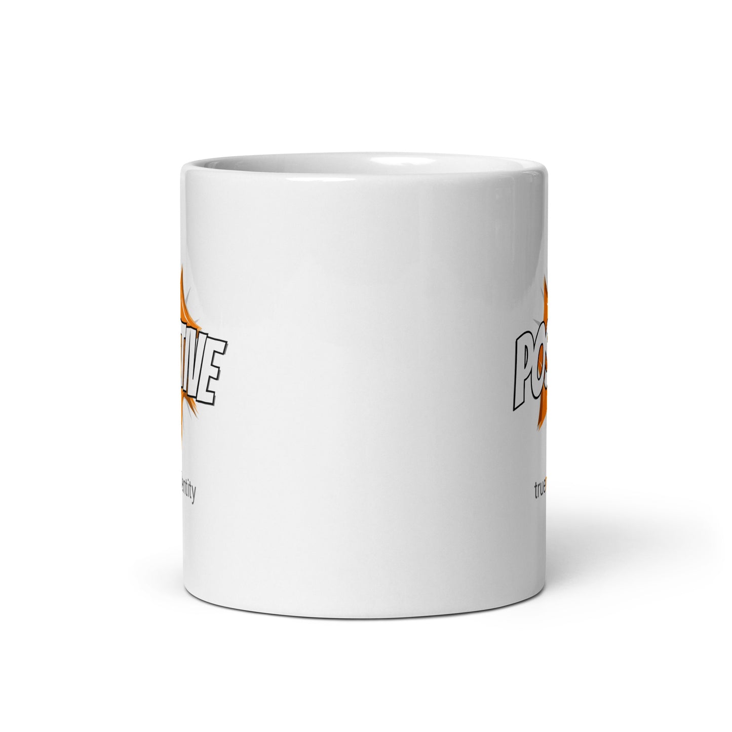 POSITIVE White Coffee Mug Action 11 oz or 15 oz