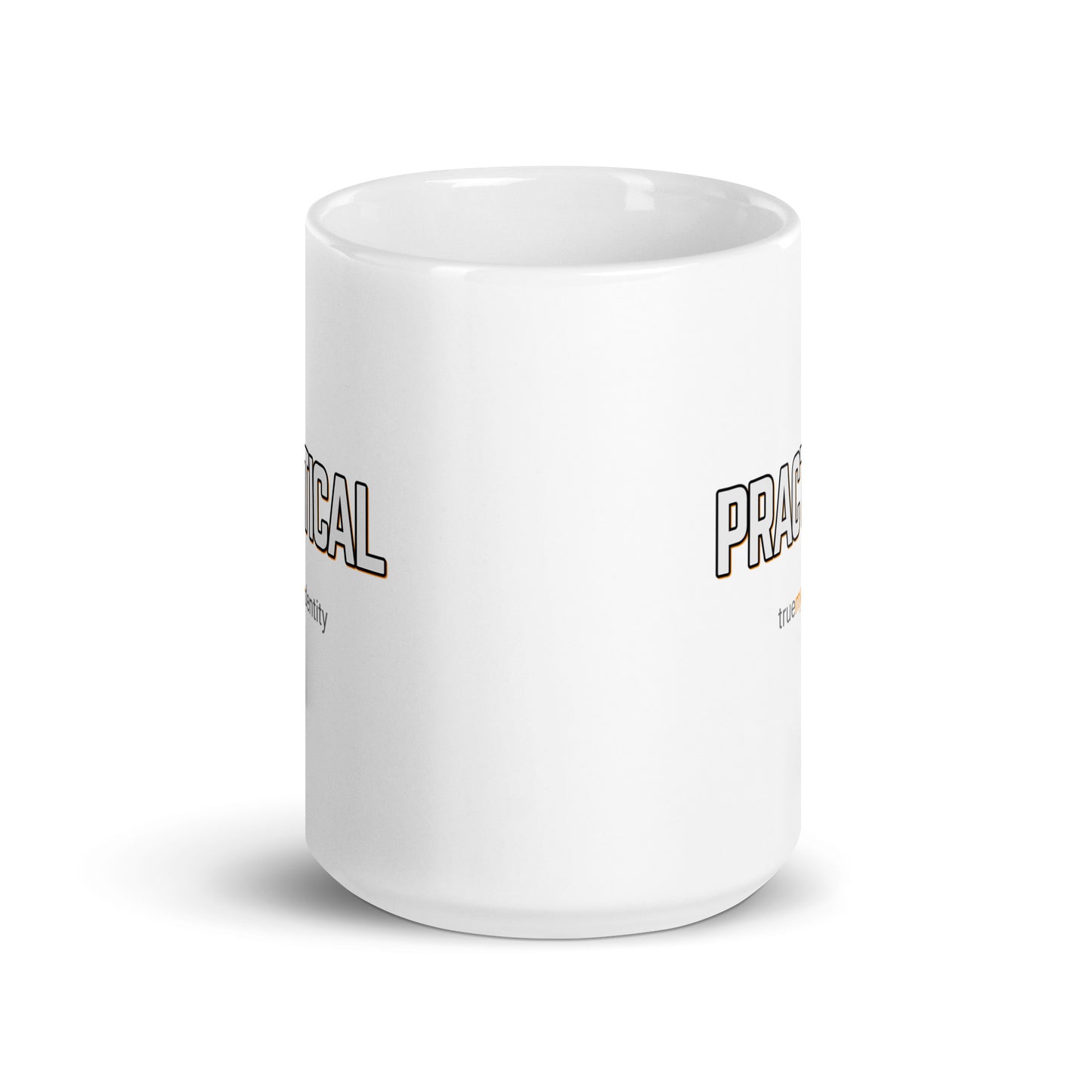 PRACTICAL White Coffee Mug Bold 11 oz or 15 oz