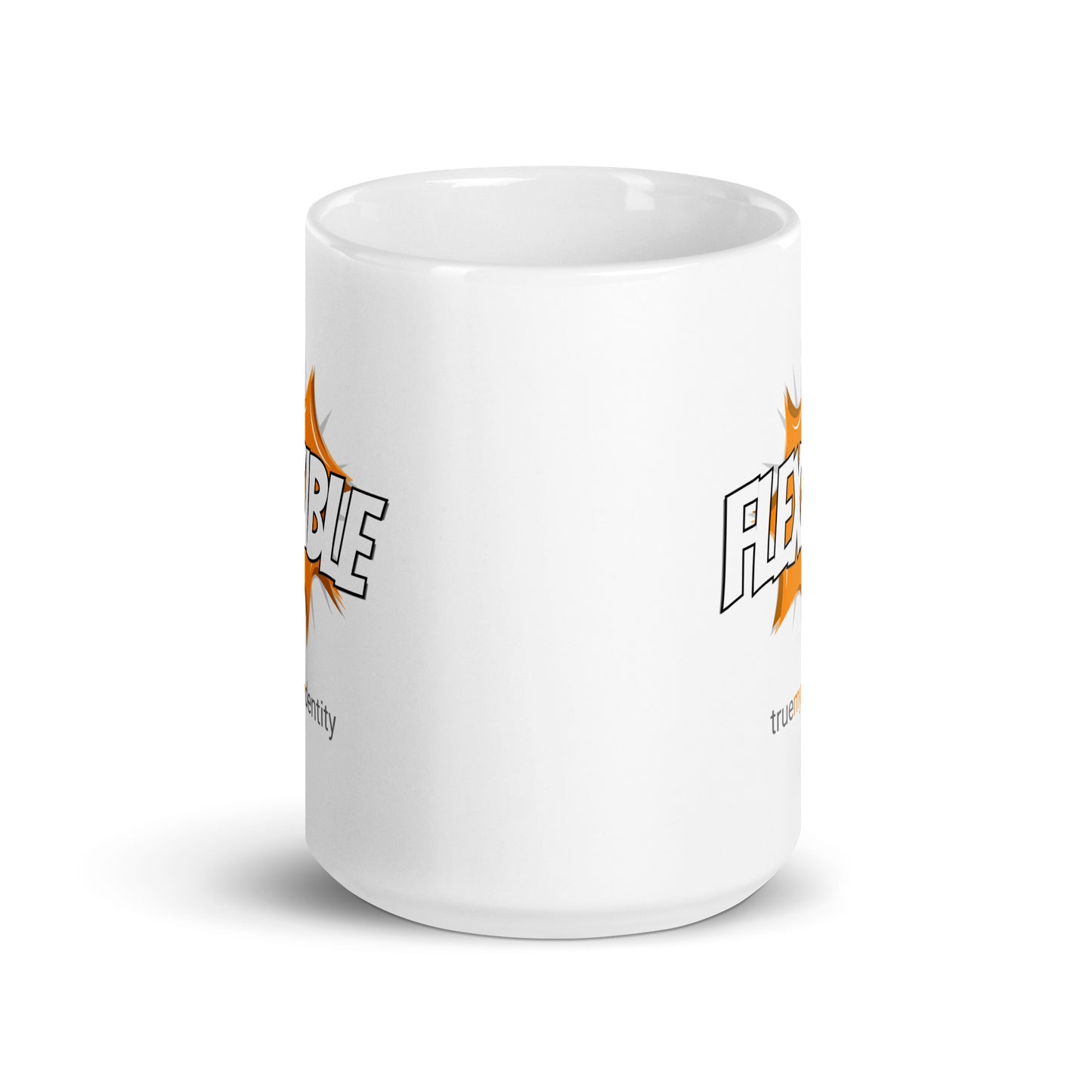 FLEXIBLE White Coffee Mug Action 11 oz or 15 oz