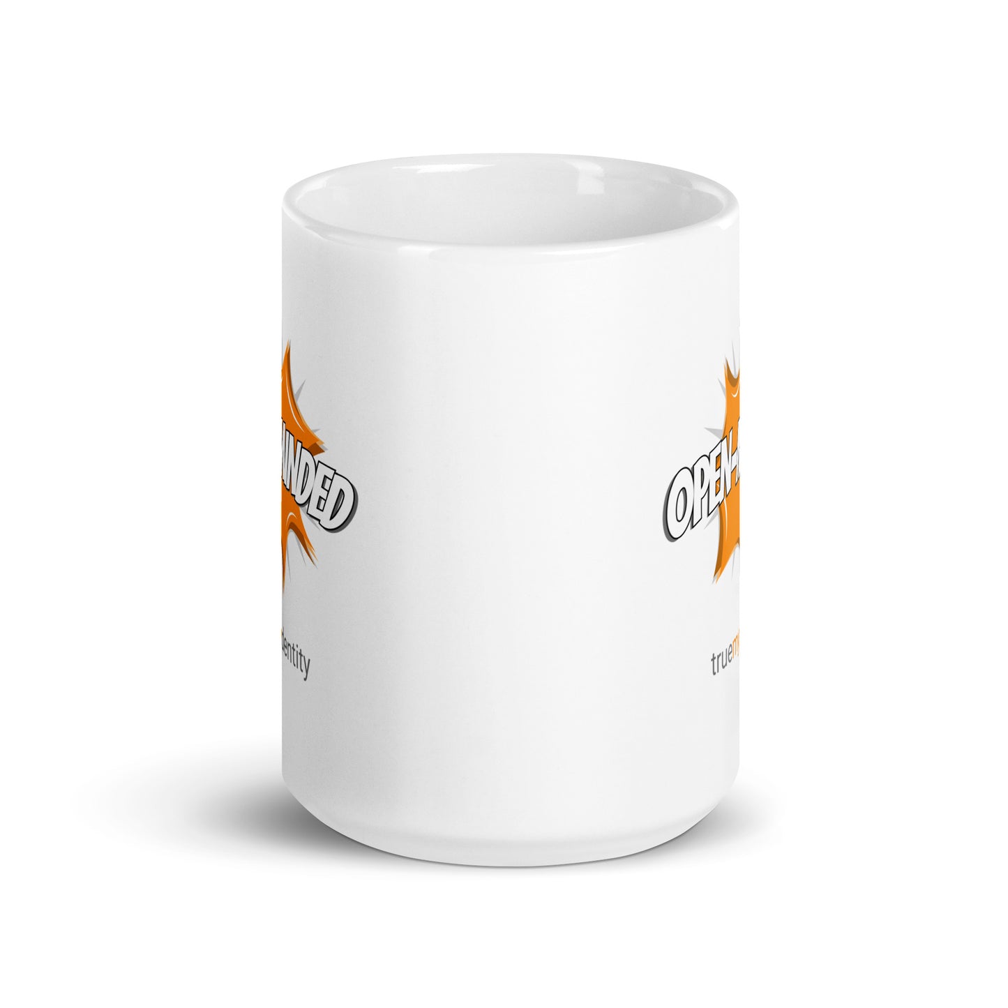 OPEN-MINDED White Coffee Mug Action 11 oz or 15 oz