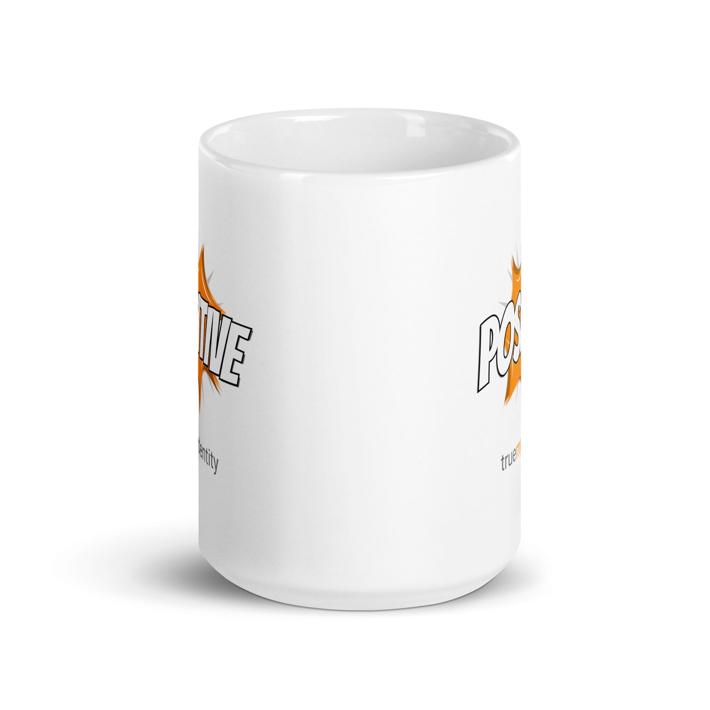 POSITIVE White Coffee Mug Action 11 oz or 15 oz