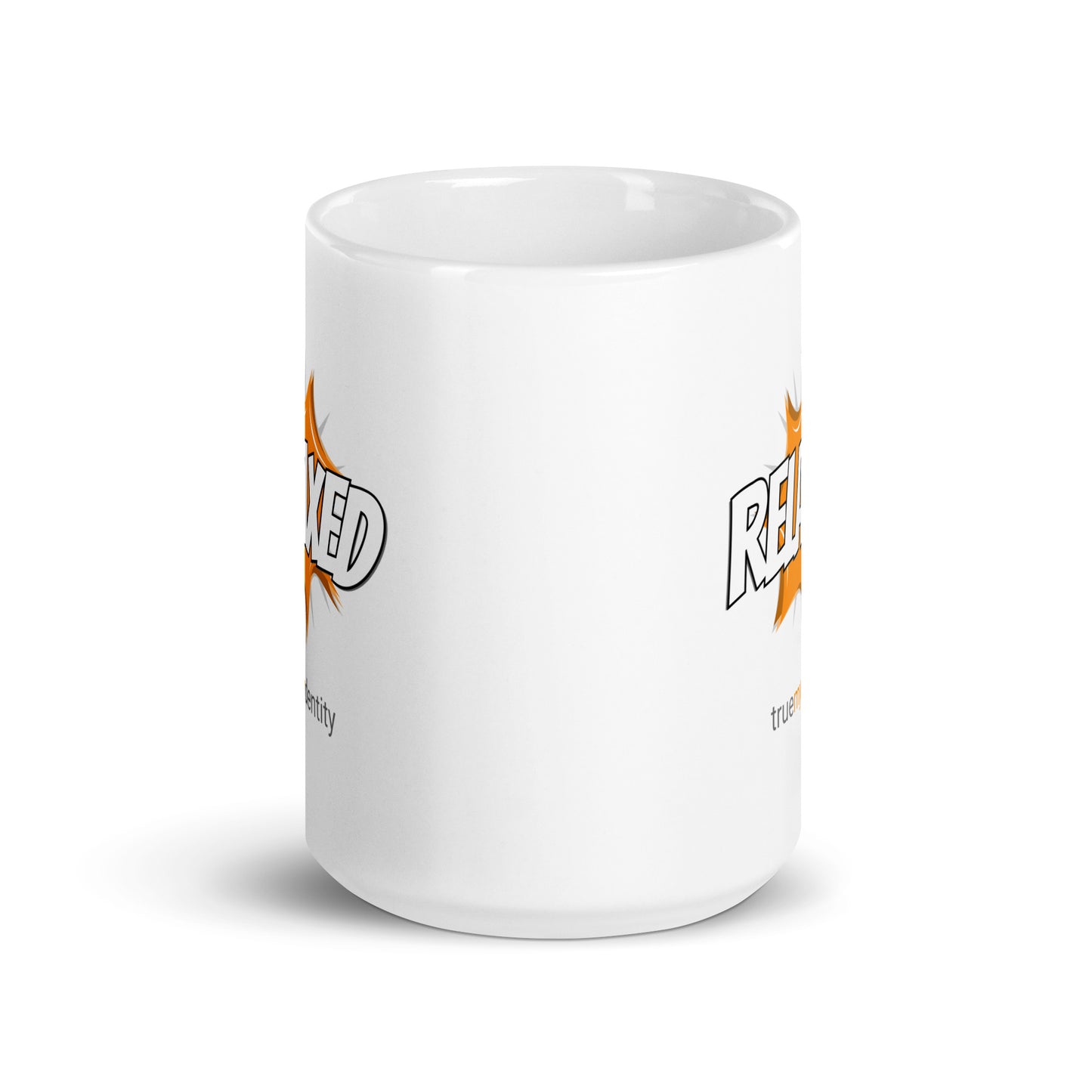 RELAXED White Coffee Mug Action 11 oz or 15 oz