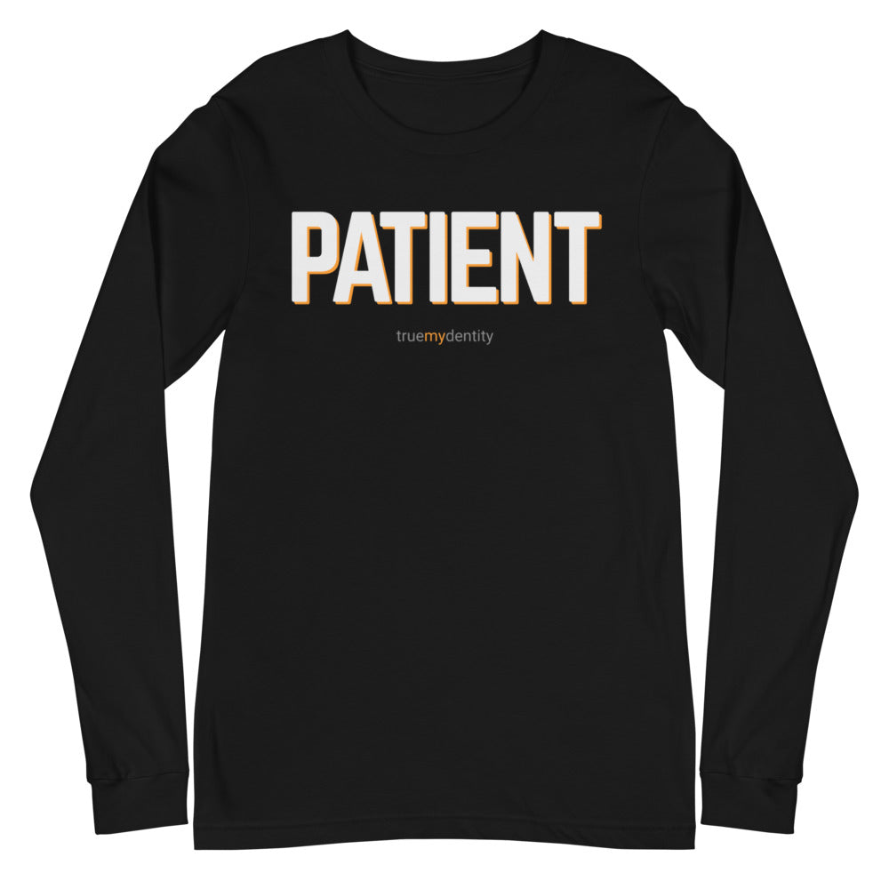PATIENT Long Sleeve Shirt Bold Design | Unisex