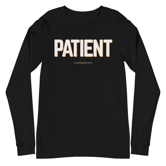 PATIENT Long Sleeve Shirt Bold Design | Unisex