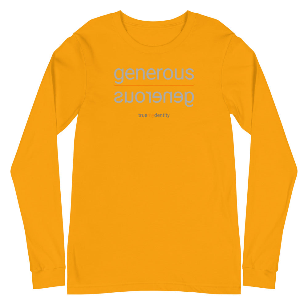 GENEROUS Long Sleeve Shirt Reflection Design | Unisex