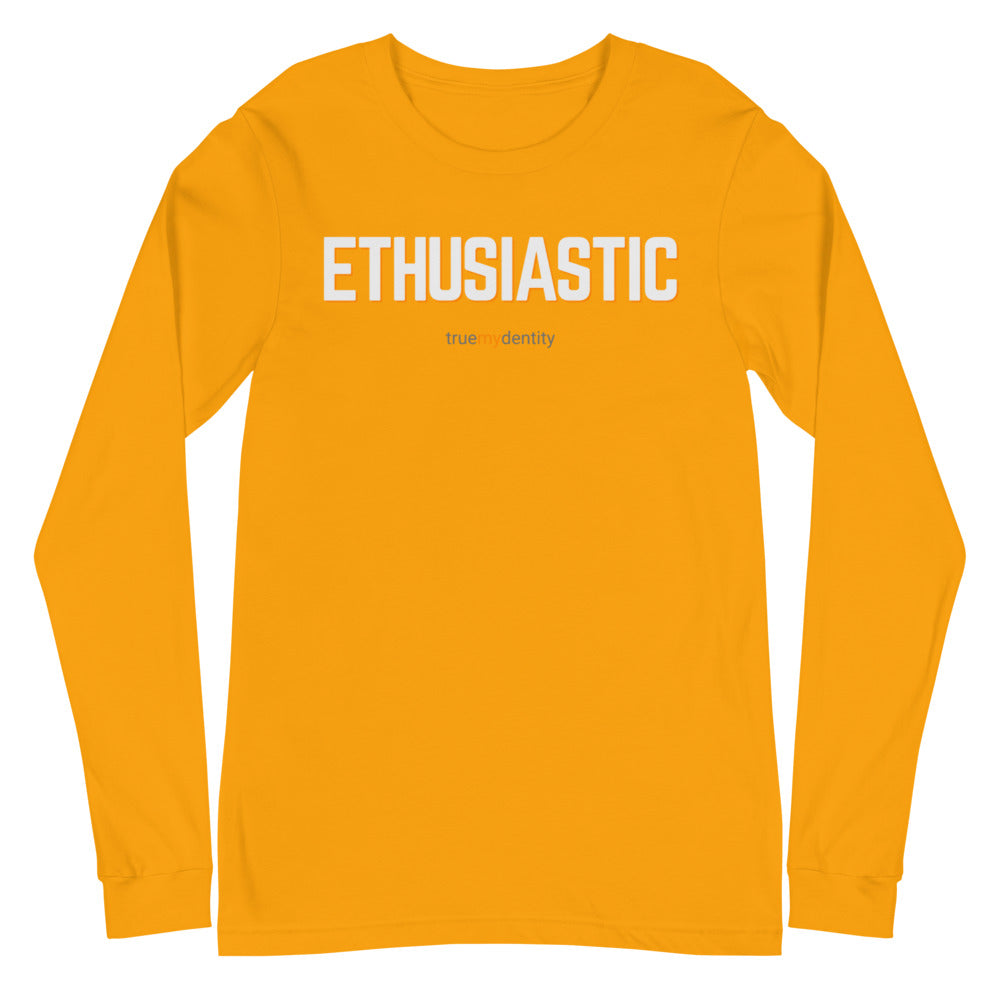 ENTHUSIASTIC Long Sleeve Shirt Bold Design | Unisex