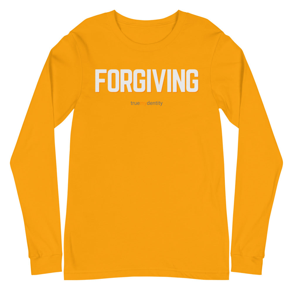 FORGIVING Long Sleeve Shirt Bold Design | Unisex