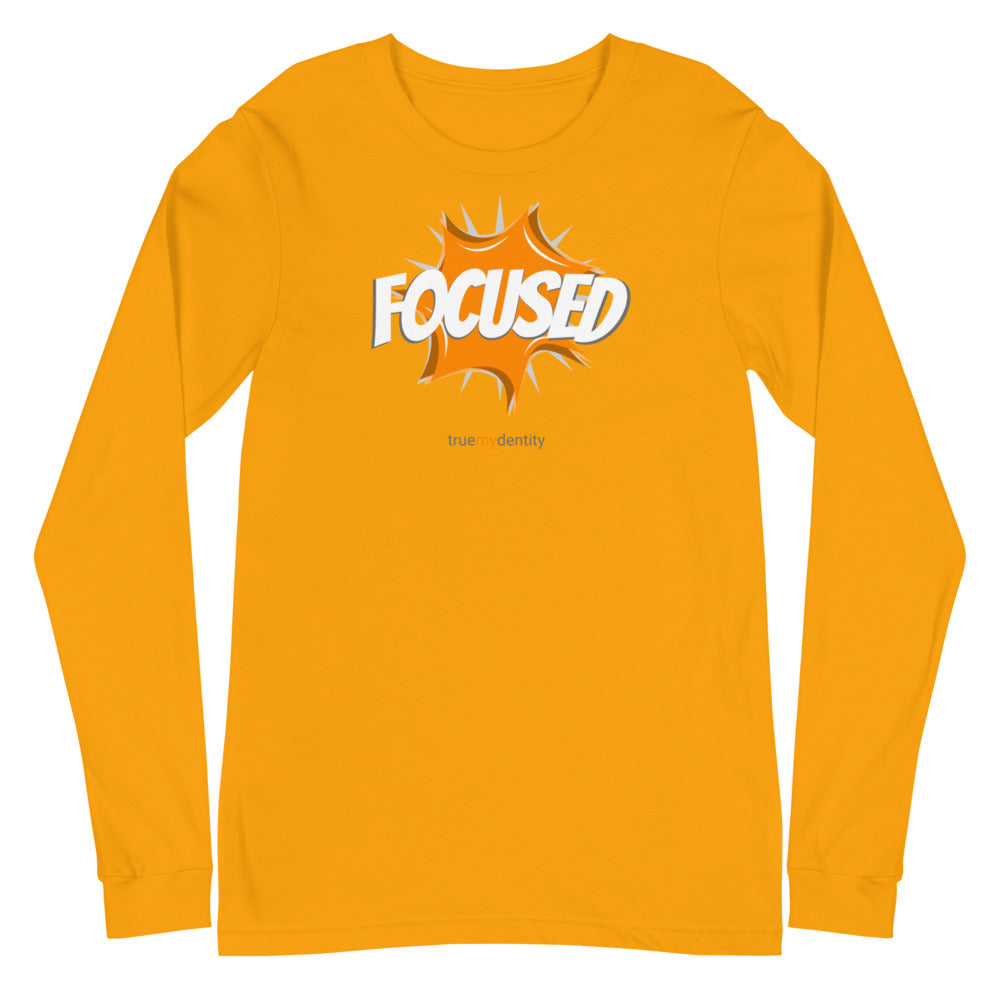 FOCUSED Long Sleeve Shirt Action Design | Unisex