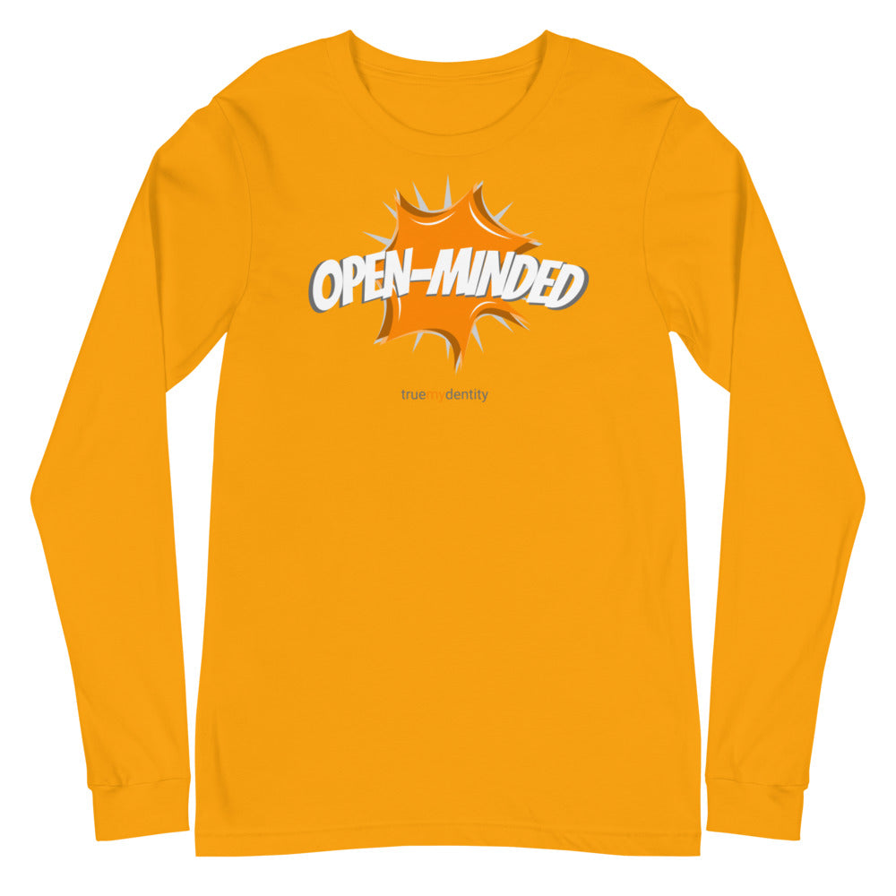OPEN-MINDED Long Sleeve Shirt Action Design | Unisex