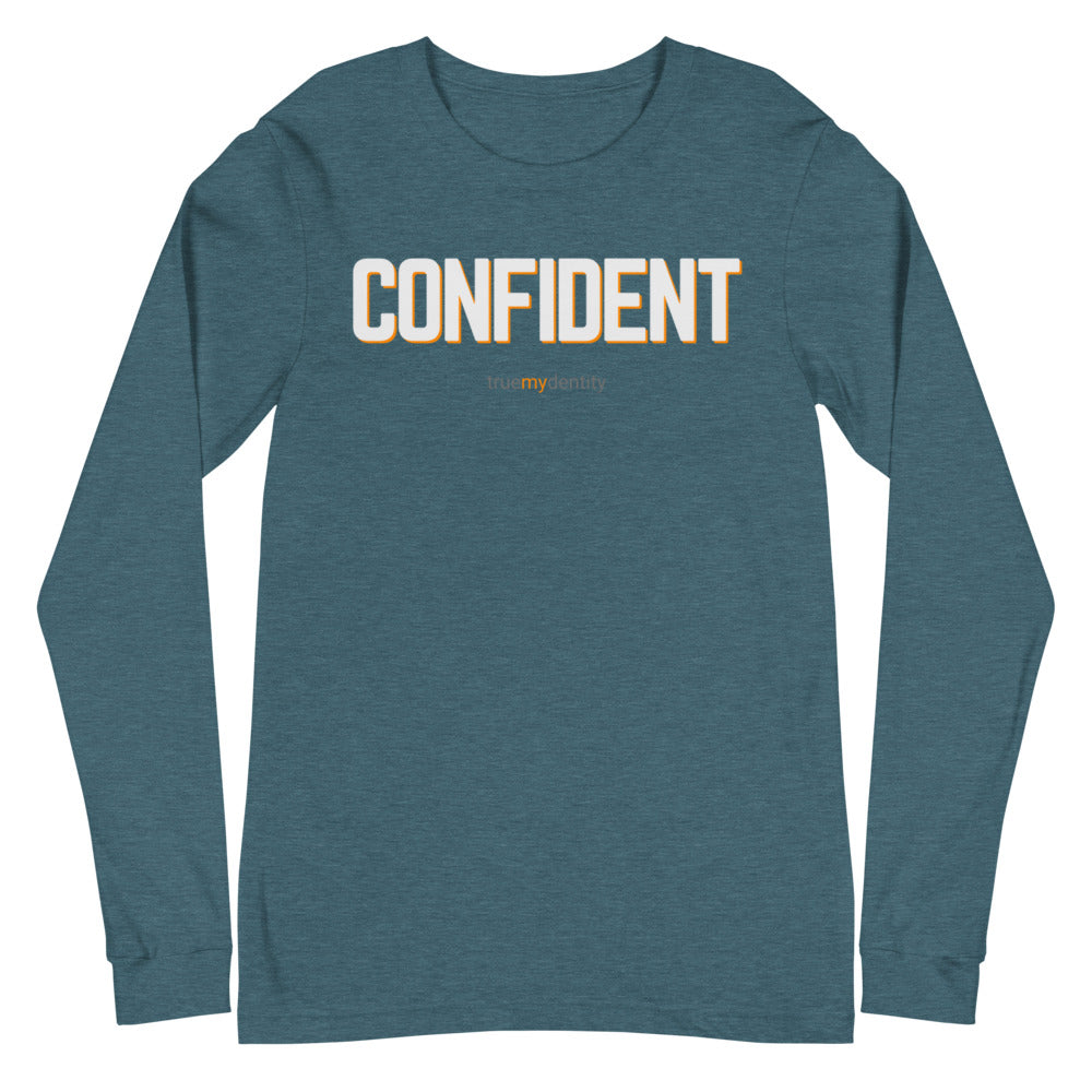 CONFIDENT Long Sleeve Shirt Bold Design | Unisex