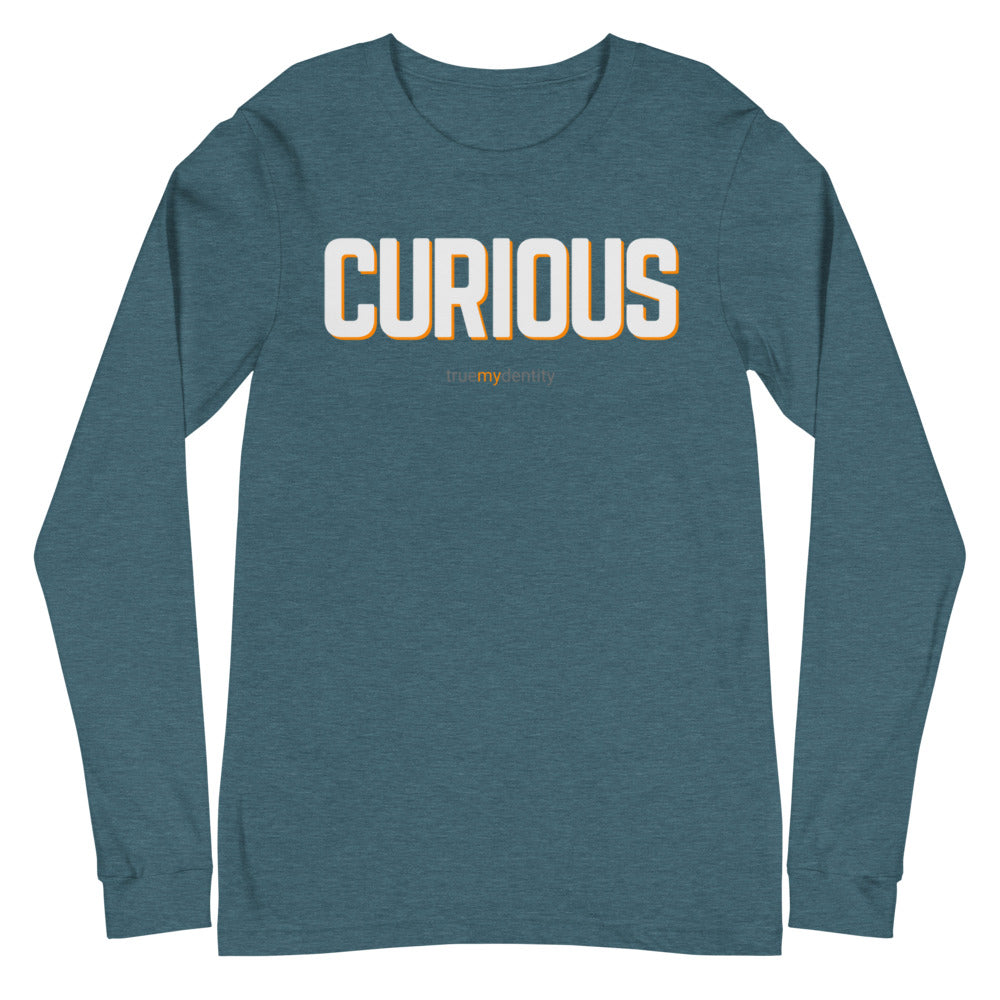 CURIOUS Long Sleeve Shirt Bold Design | Unisex