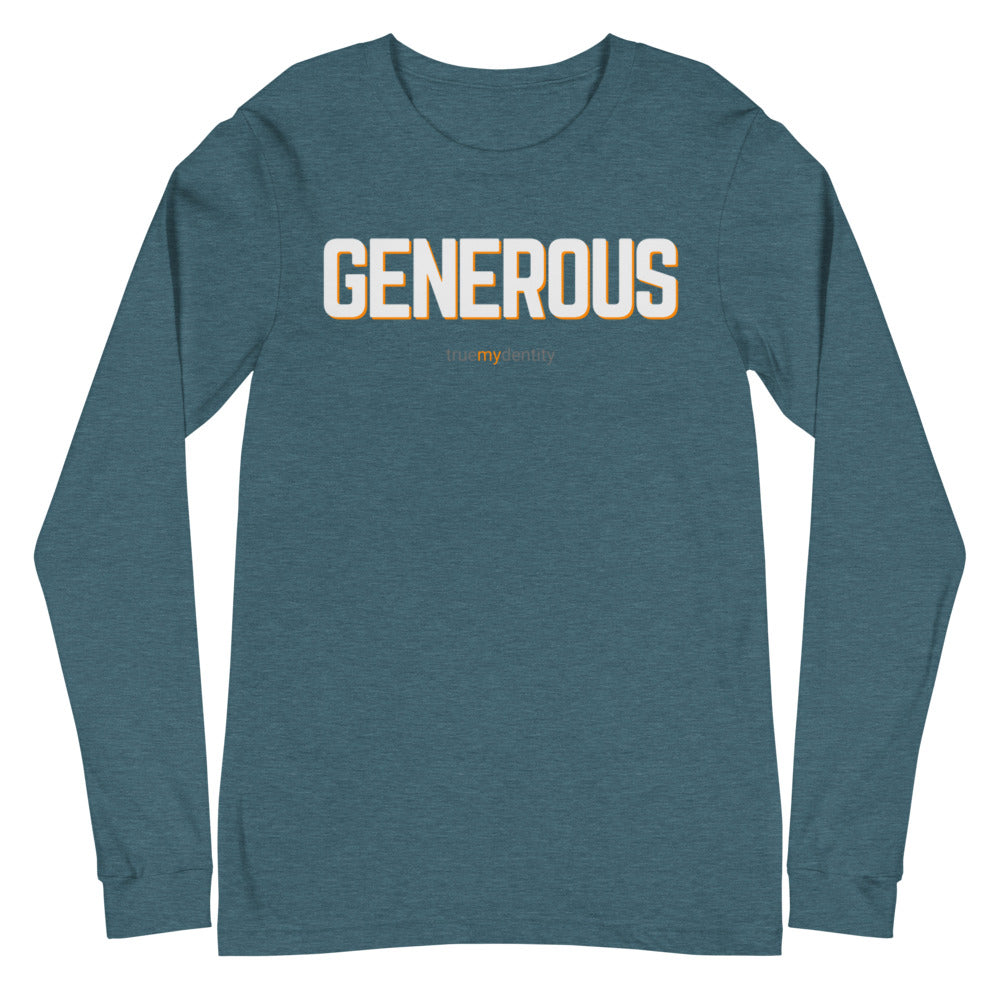 GENEROUS Long Sleeve Shirt Bold Design | Unisex