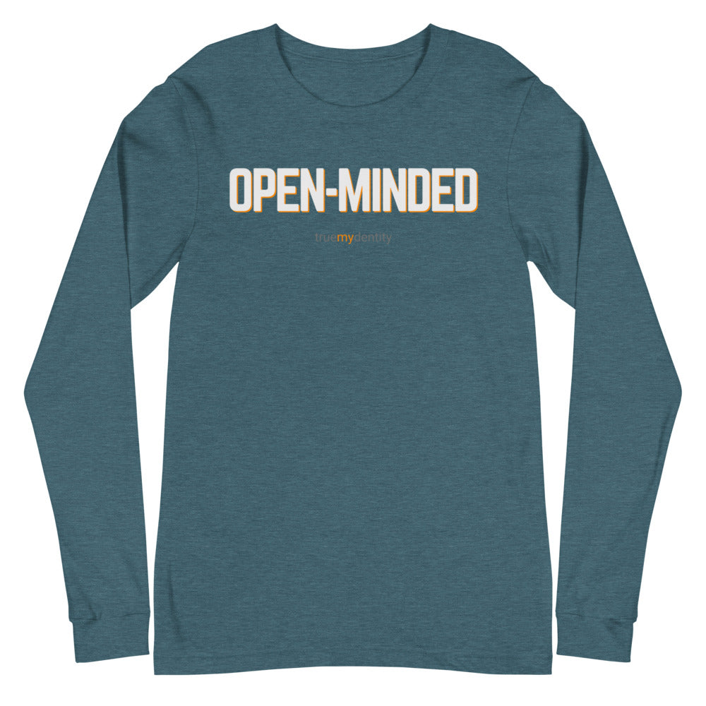OPEN-MINDED Long Sleeve Shirt Bold Design | Unisex