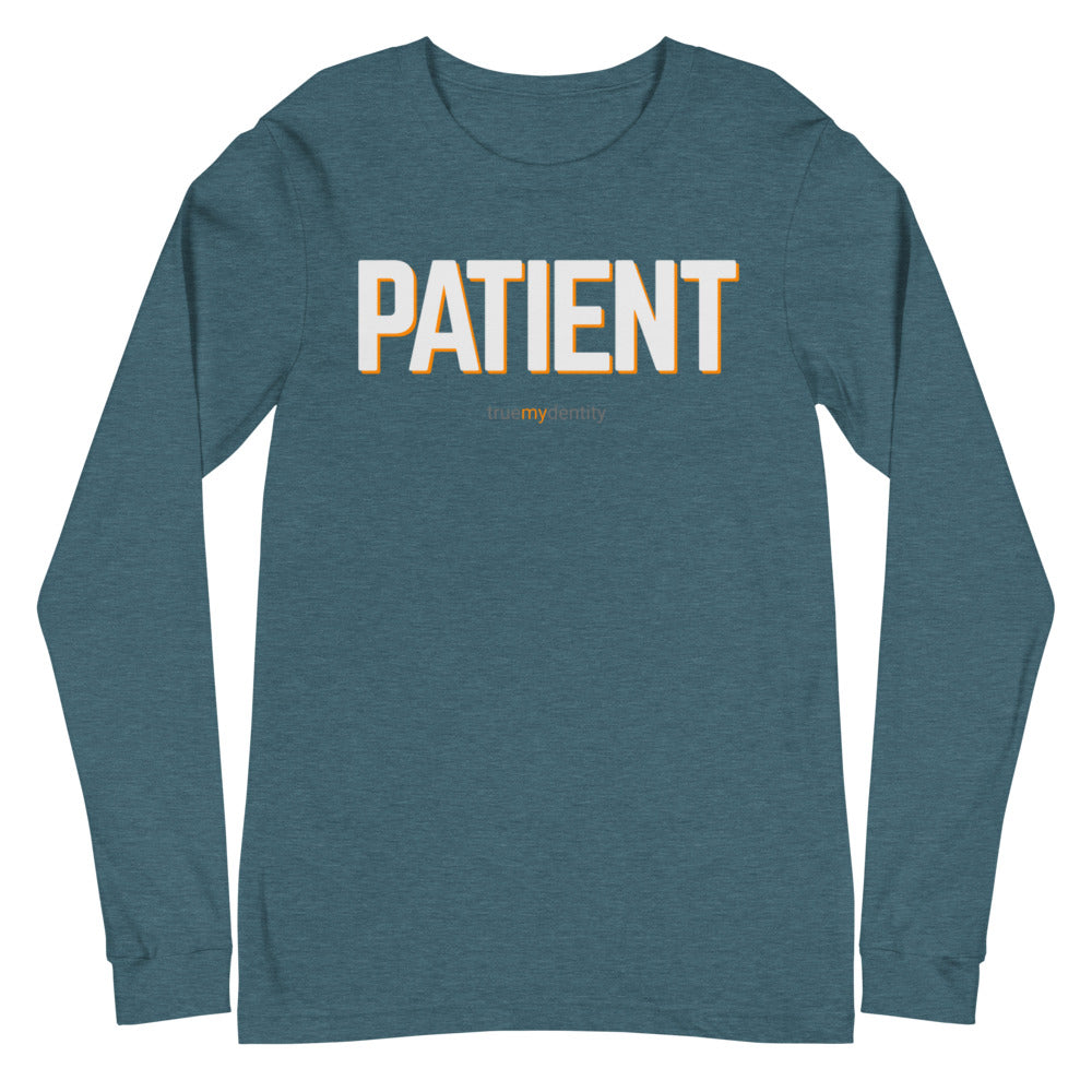 PATIENT Long Sleeve Shirt Bold Design | Unisex