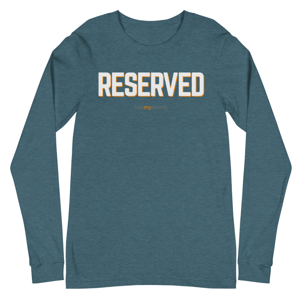 RESERVED Long Sleeve Shirt Bold Design | Unisex