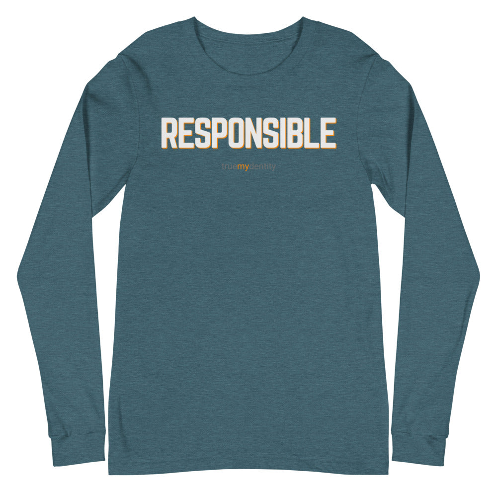 RESPONSIBLE Long Sleeve Shirt Bold Design | Unisex