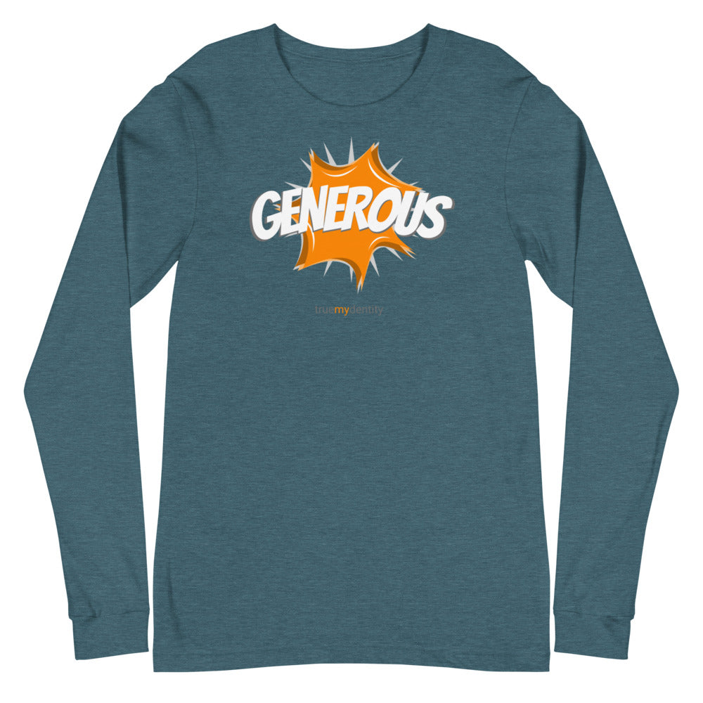 GENEROUS Long Sleeve Shirt Action Design | Unisex