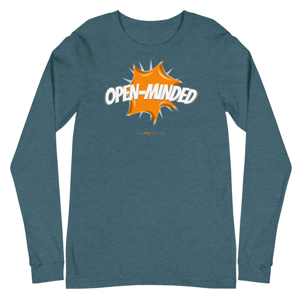OPEN-MINDED Long Sleeve Shirt Action Design | Unisex