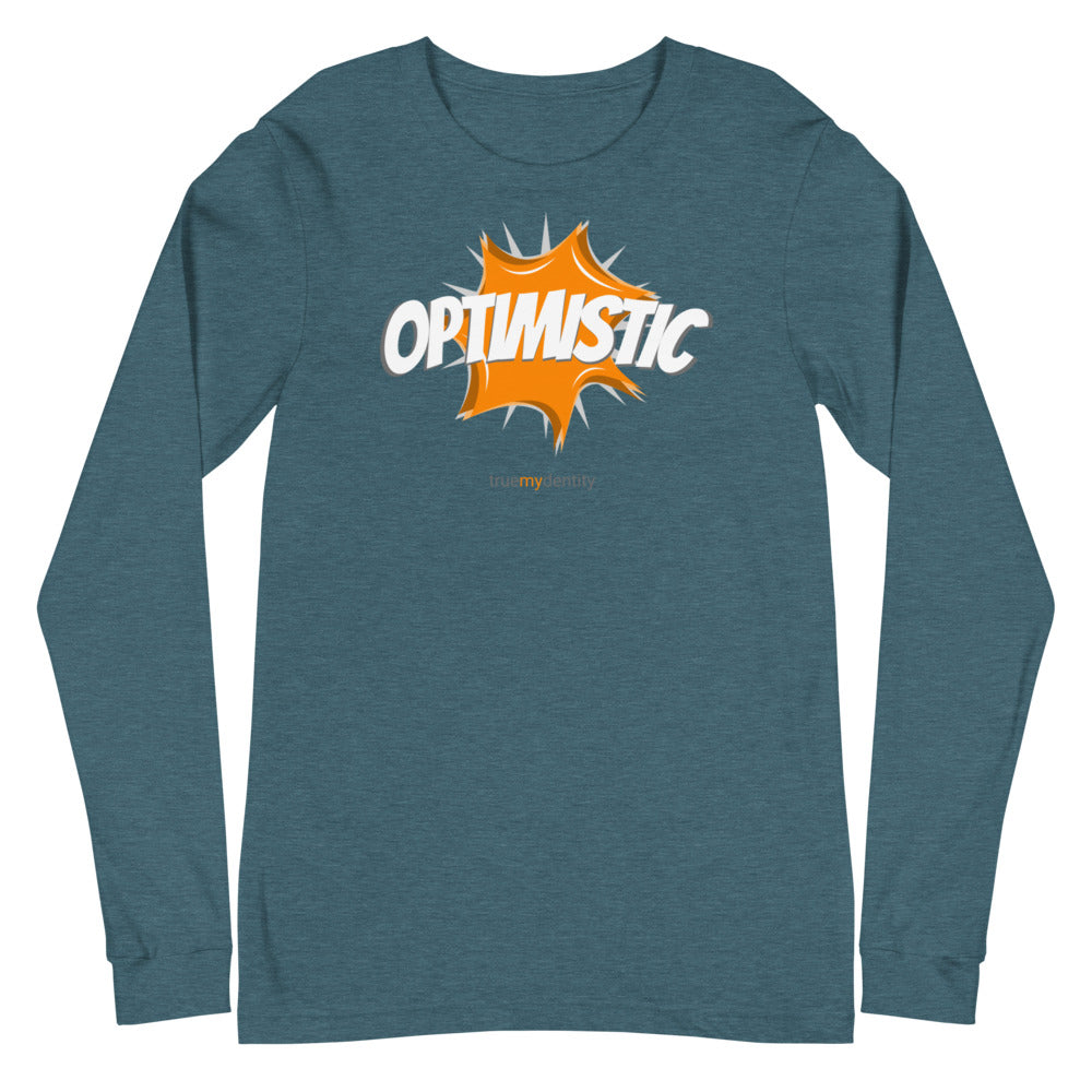 OPTIMISTIC Long Sleeve Shirt Action Design | Unisex