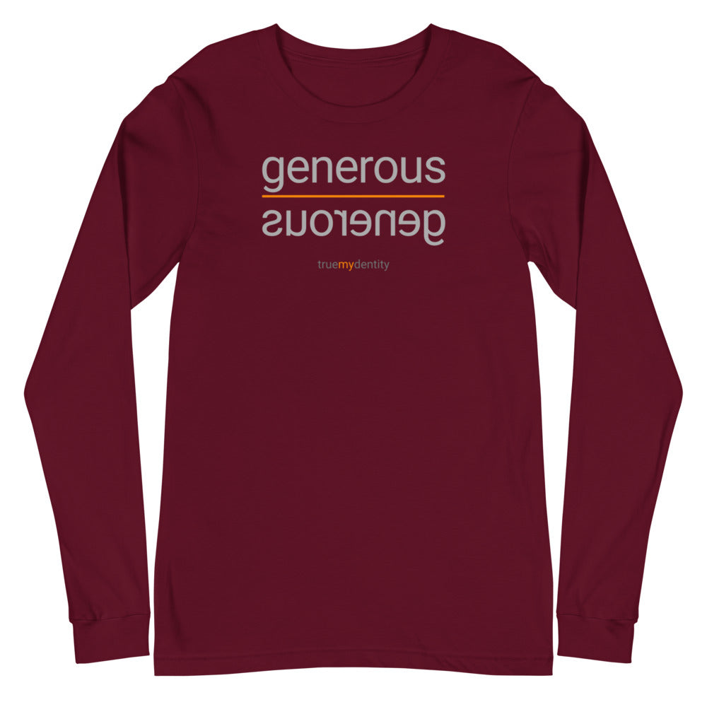 GENEROUS Long Sleeve Shirt Reflection Design | Unisex
