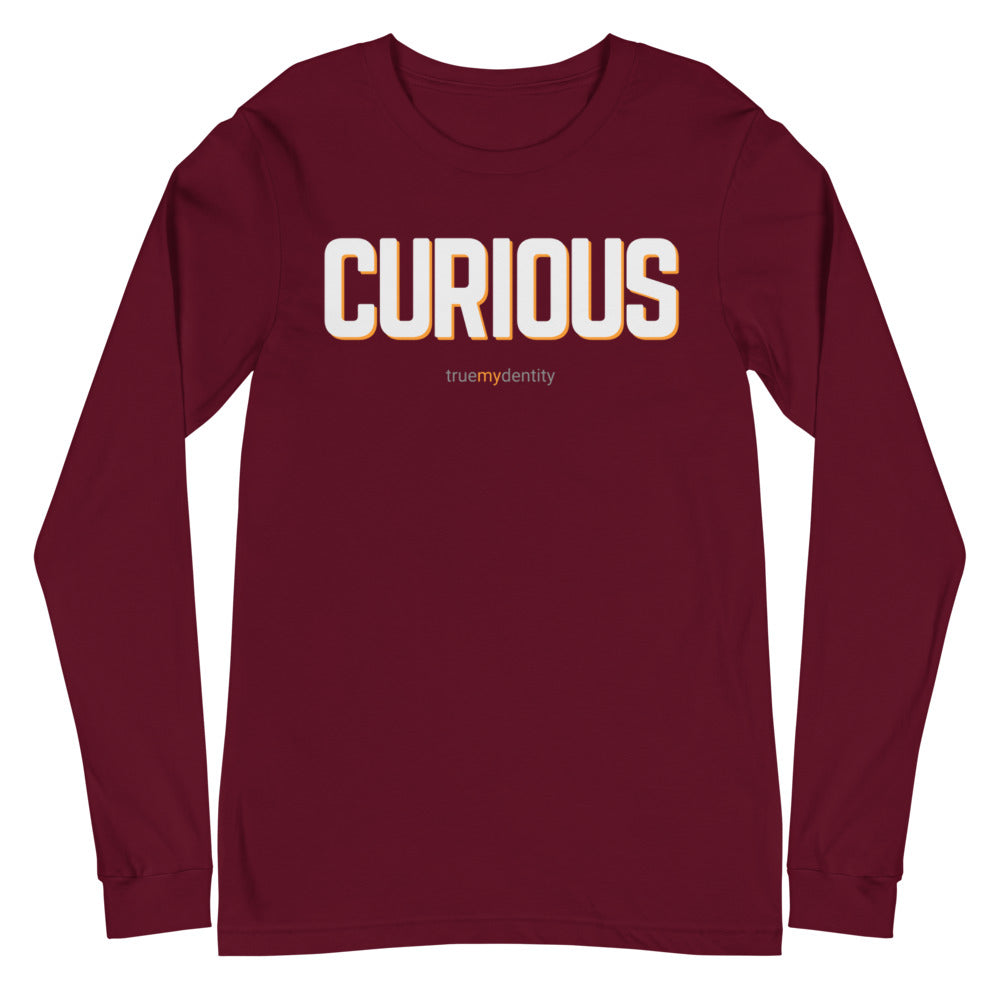 CURIOUS Long Sleeve Shirt Bold Design | Unisex
