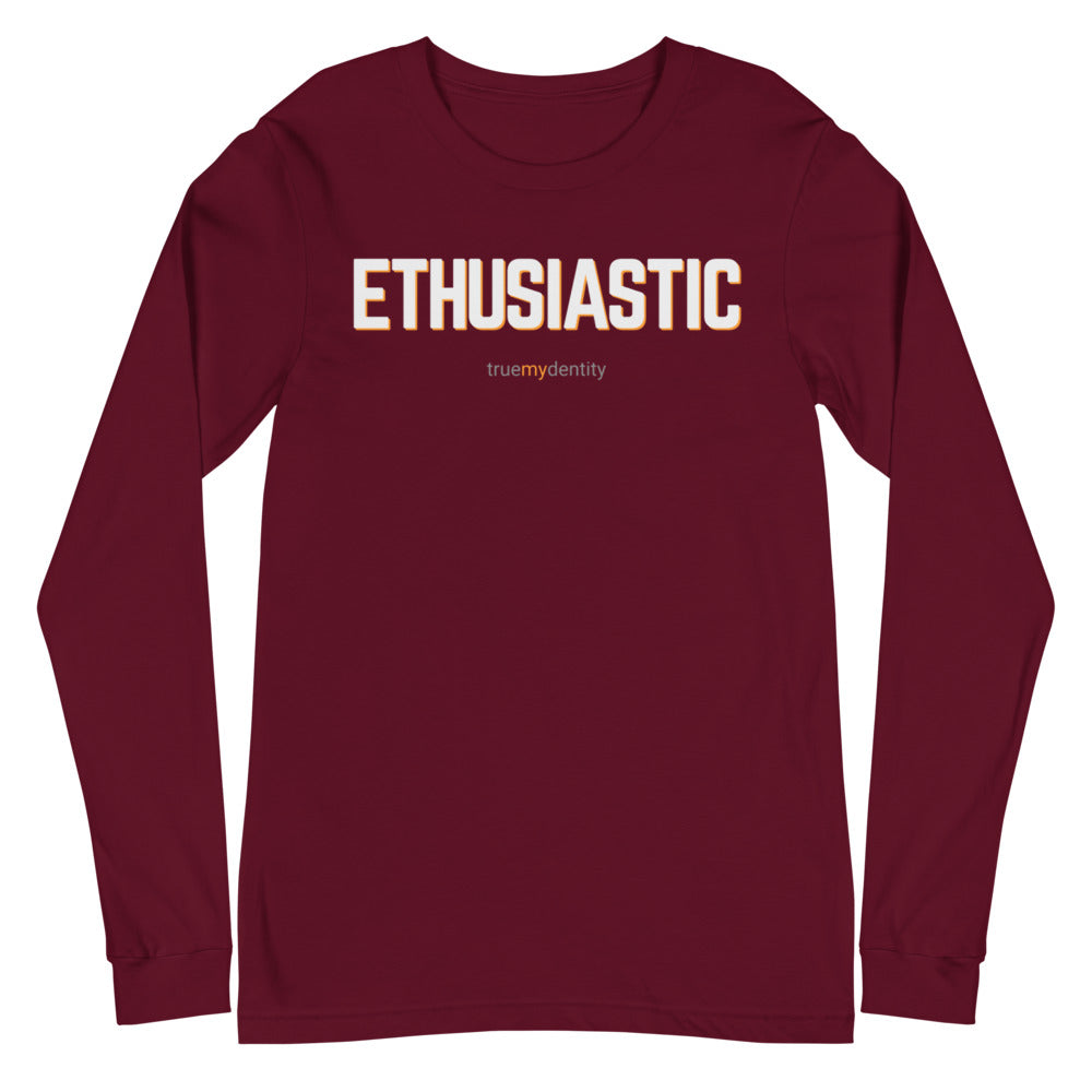 ENTHUSIASTIC Long Sleeve Shirt Bold Design | Unisex