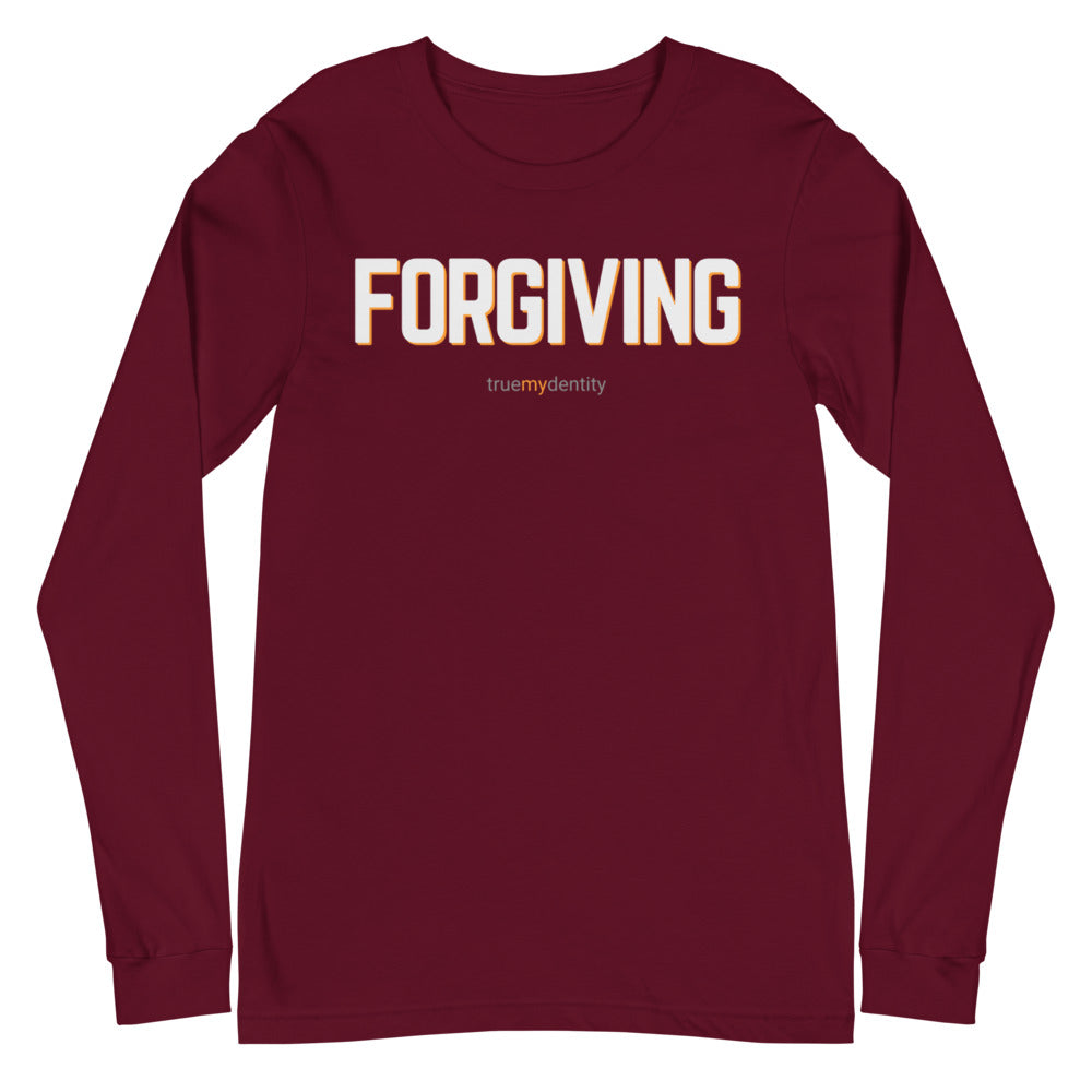 FORGIVING Long Sleeve Shirt Bold Design | Unisex