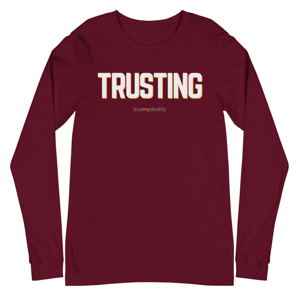 TRUSTING Long Sleeve Shirt Bold Design | Unisex