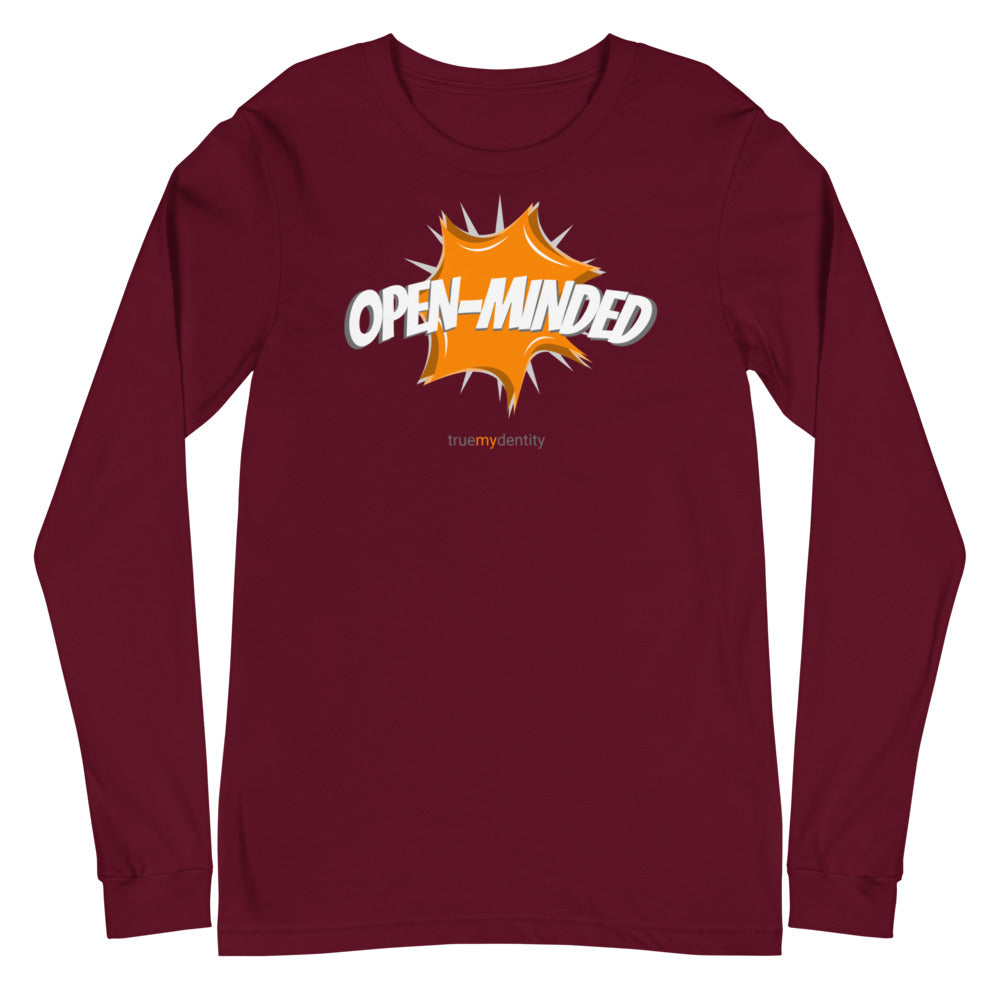 OPEN-MINDED Long Sleeve Shirt Action Design | Unisex