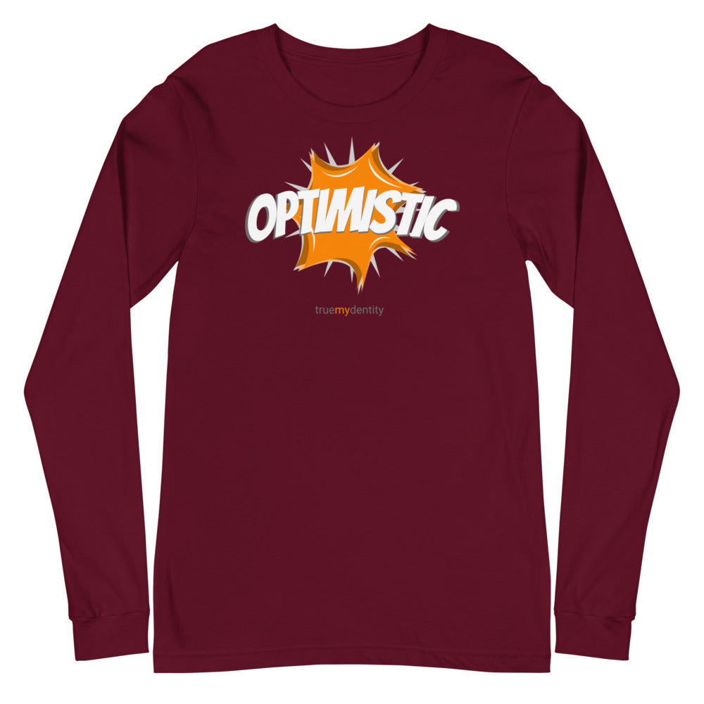 OPTIMISTIC Long Sleeve Shirt Action Design | Unisex