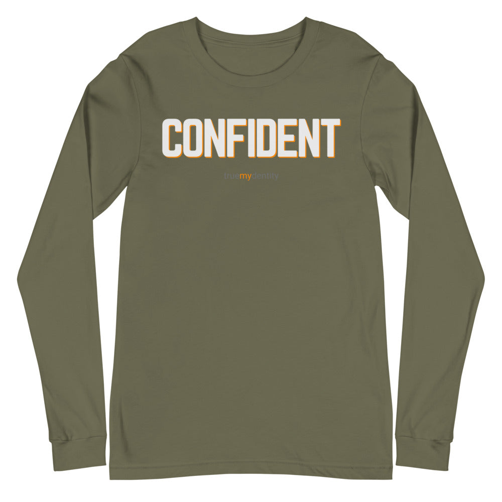 CONFIDENT Long Sleeve Shirt Bold Design | Unisex