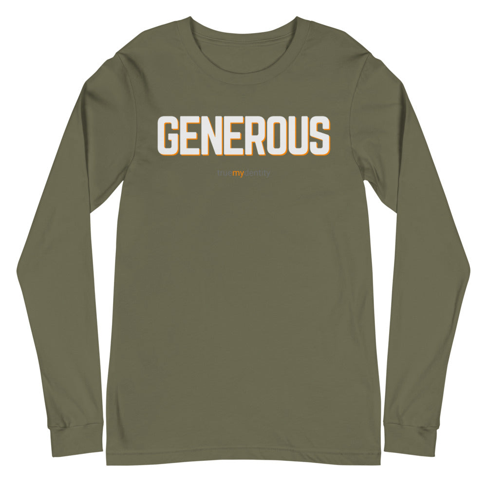 GENEROUS Long Sleeve Shirt Bold Design | Unisex