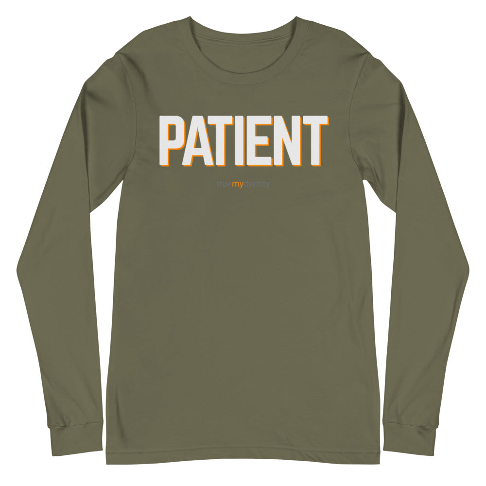 PATIENT Long Sleeve Shirt Bold Design | Unisex