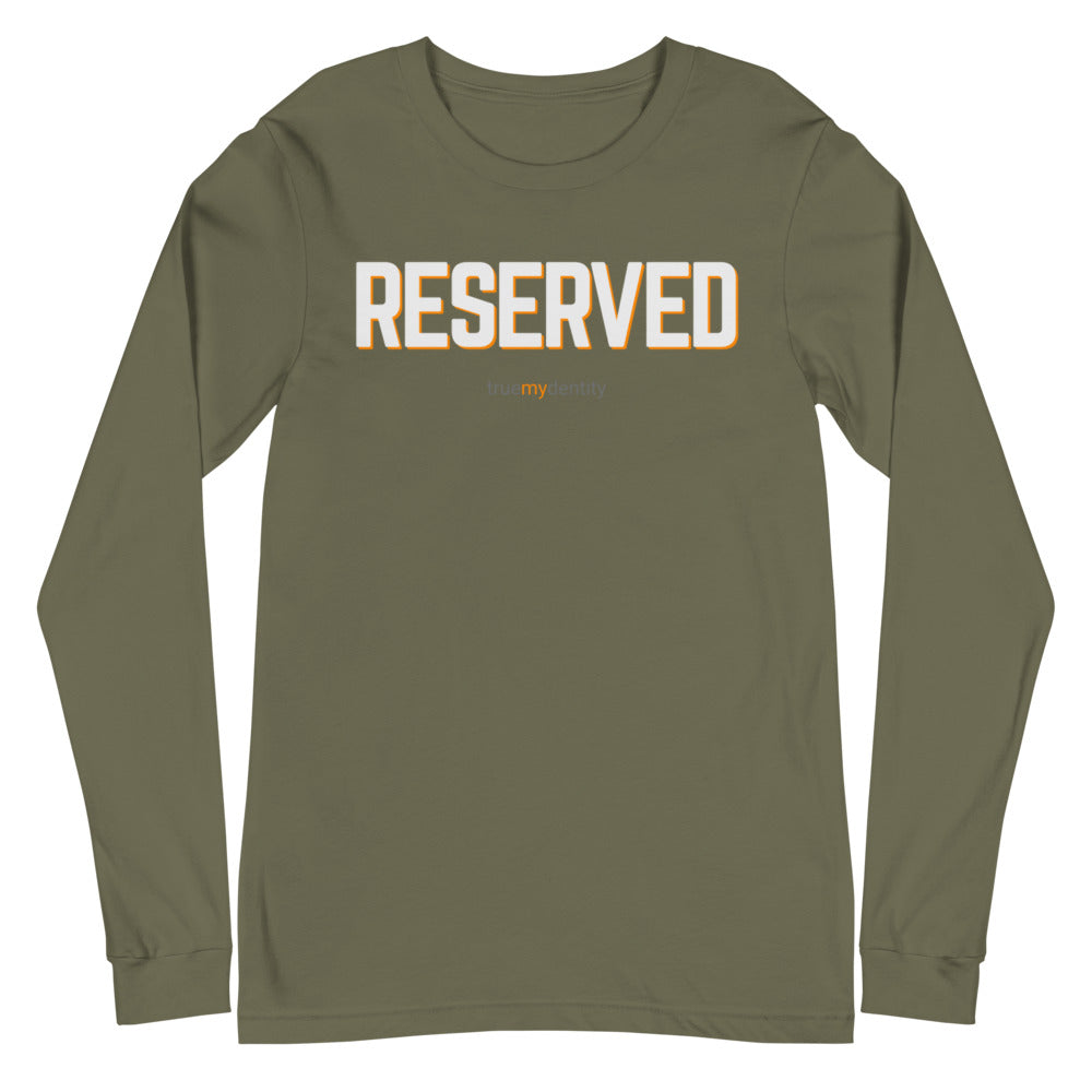 RESERVED Long Sleeve Shirt Bold Design | Unisex