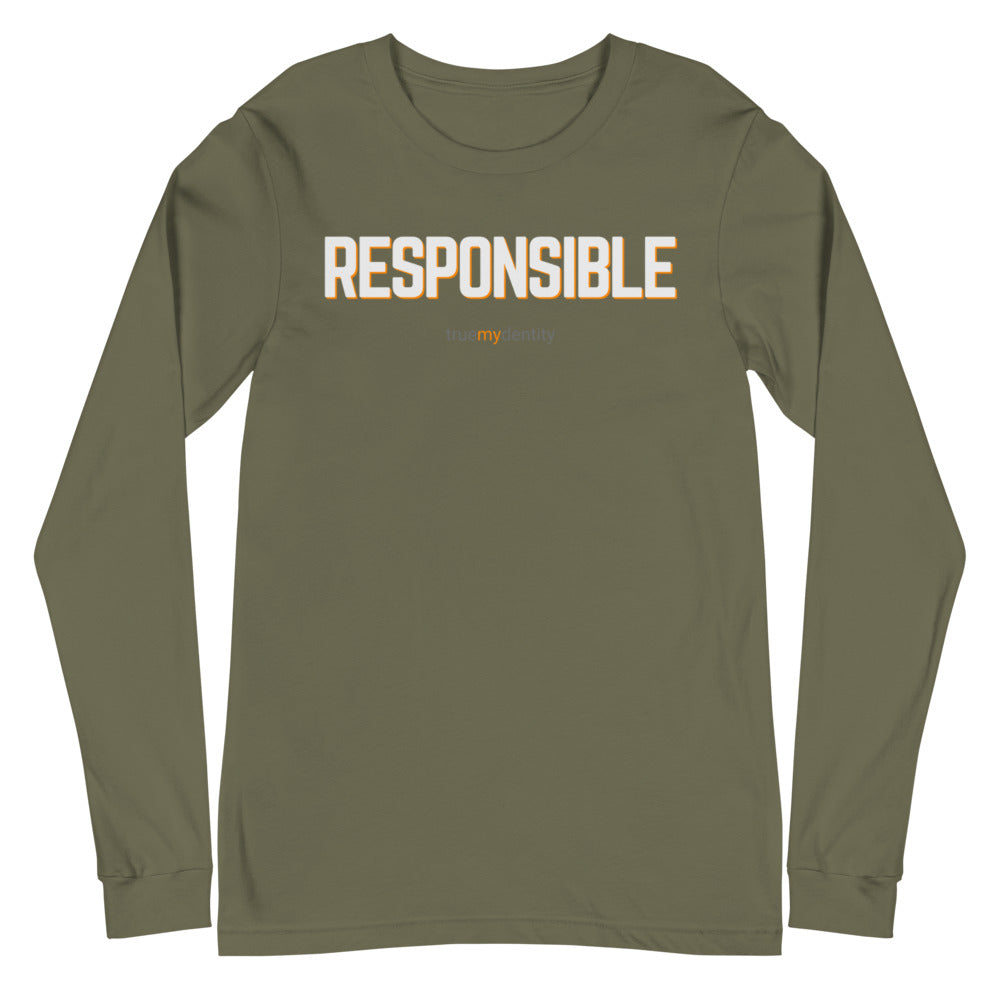 RESPONSIBLE Long Sleeve Shirt Bold Design | Unisex