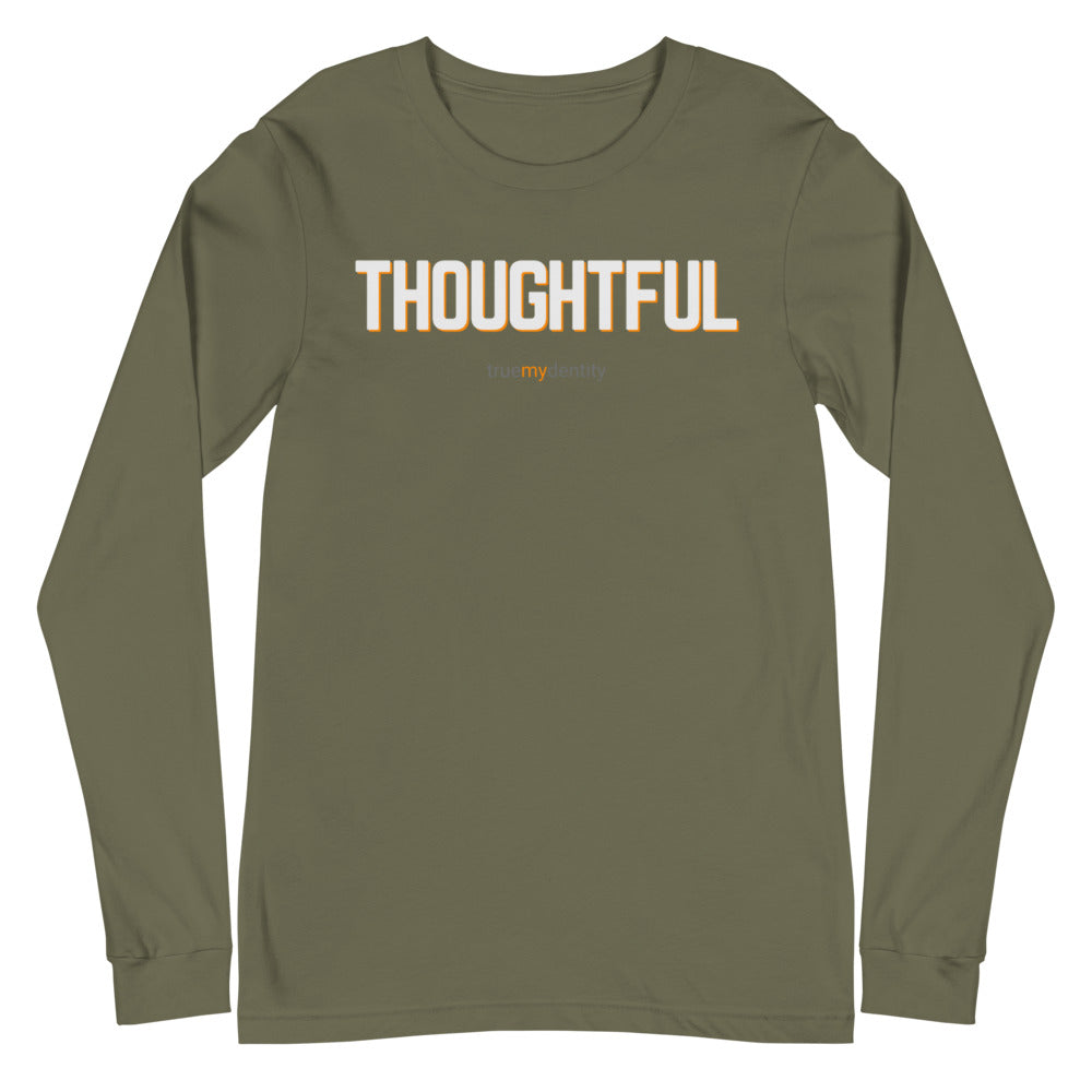 THOUGHTFUL Long Sleeve Shirt Bold Design | Unisex