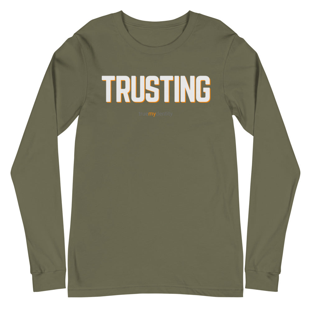 TRUSTING Long Sleeve Shirt Bold Design | Unisex