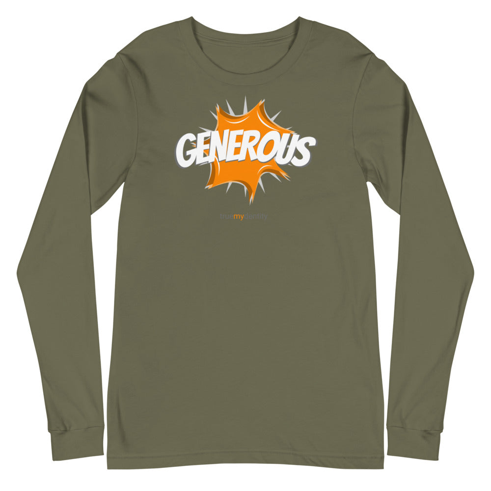 GENEROUS Long Sleeve Shirt Action Design | Unisex