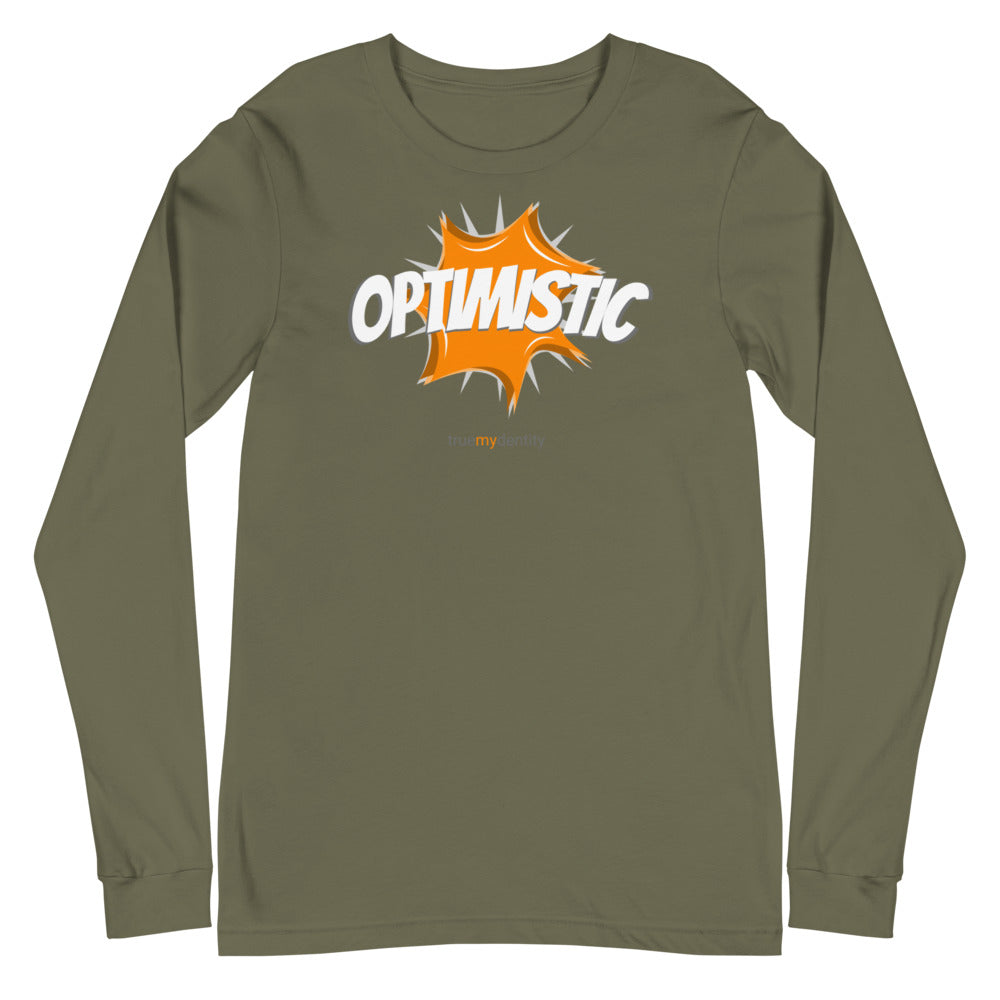 OPTIMISTIC Long Sleeve Shirt Action Design | Unisex