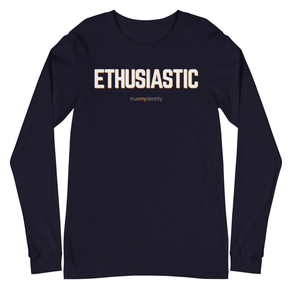 ENTHUSIASTIC Long Sleeve Shirt Bold Design | Unisex