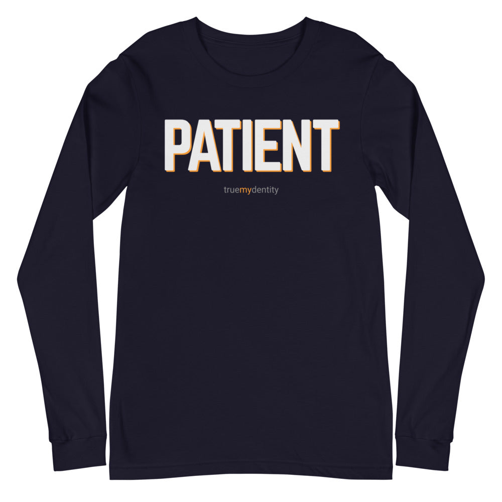 PATIENT Long Sleeve Shirt Bold Design | Unisex
