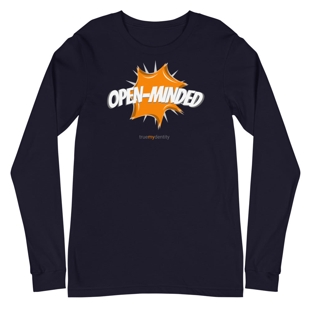 OPEN-MINDED Long Sleeve Shirt Action Design | Unisex