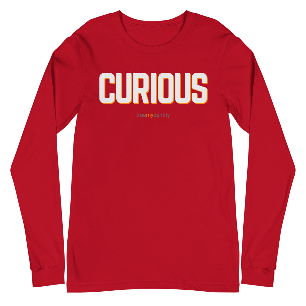 CURIOUS Long Sleeve Shirt Bold Design | Unisex