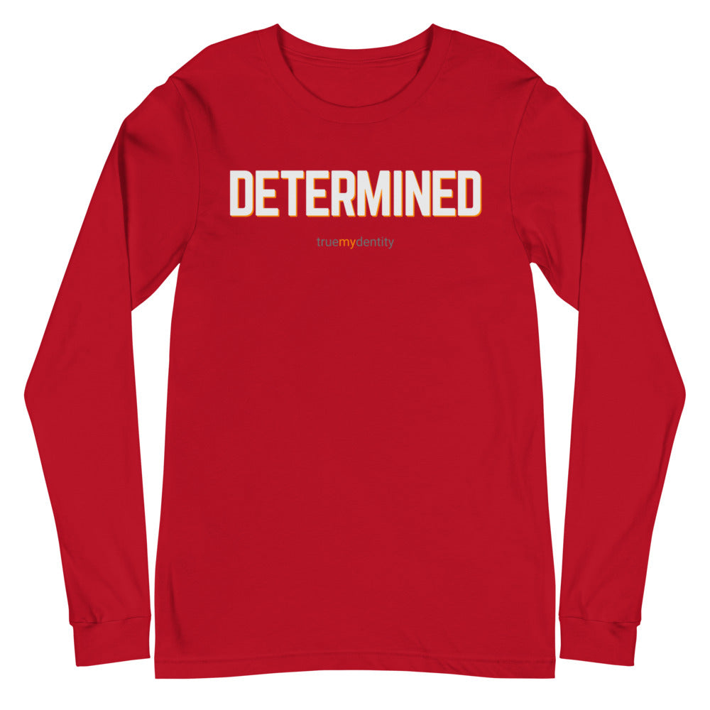 DETERMINED Long Sleeve Shirt Bold Design | Unisex