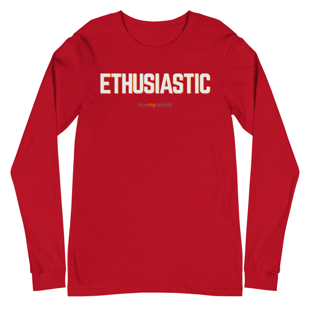 ENTHUSIASTIC Long Sleeve Shirt Bold Design | Unisex