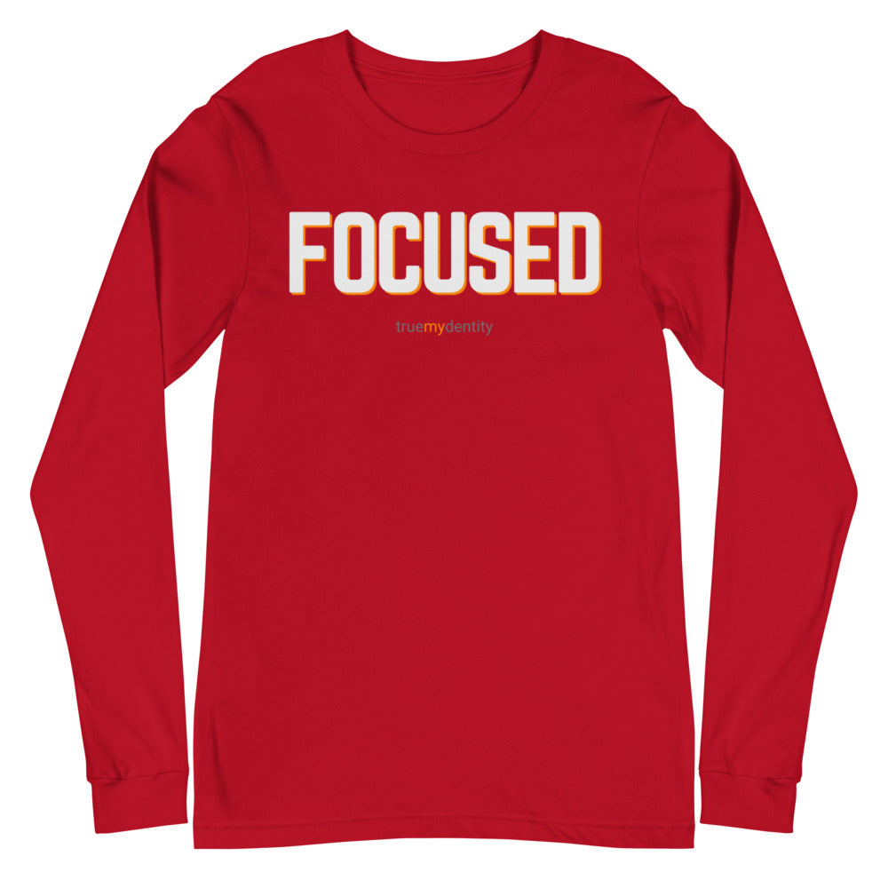 FOCUSED Long Sleeve Shirt Bold Design | Unisex