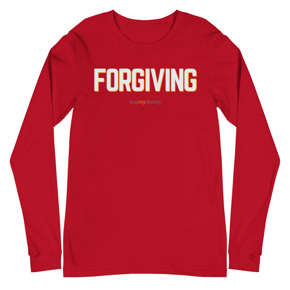 FORGIVING Long Sleeve Shirt Bold Design | Unisex